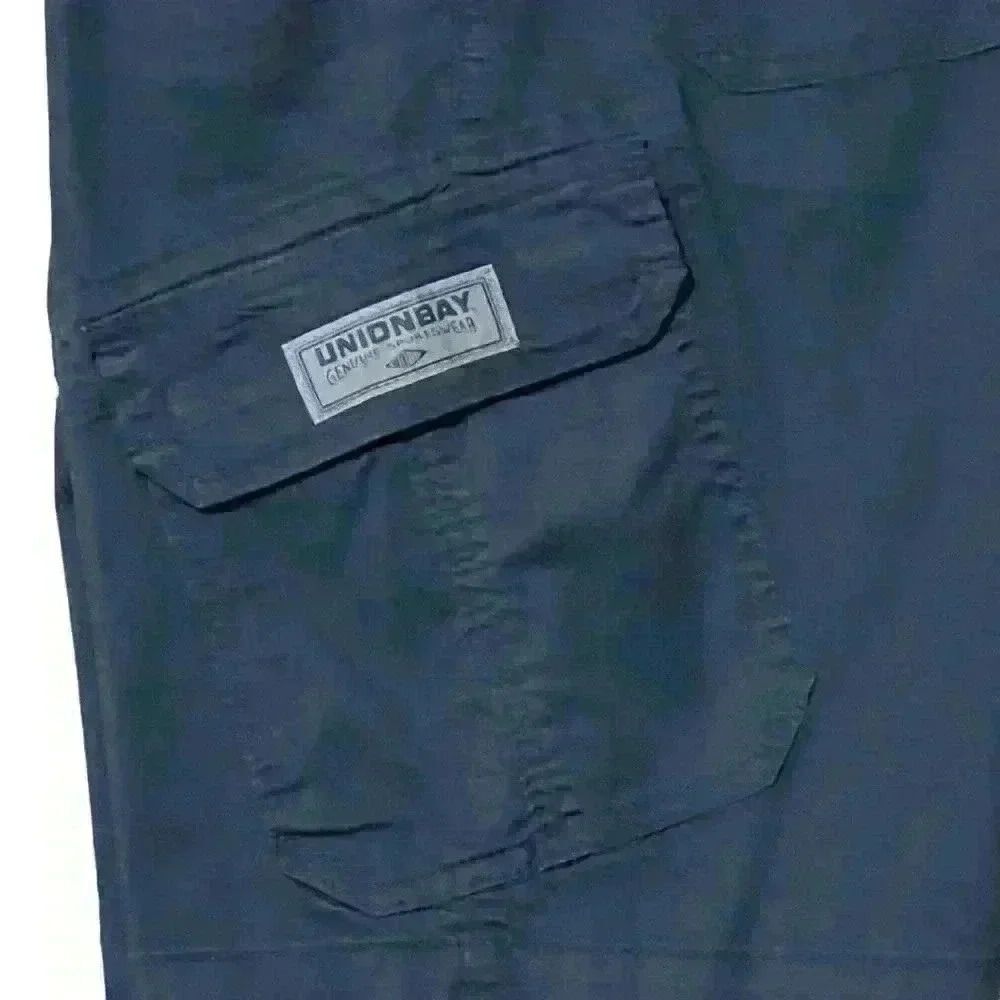 UNIONBAY Men's 30 Navy Cargo Shorts Stretch Utility Outdoorsy Gorpcore NWT - Picture 4 of 11